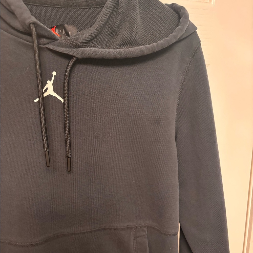Jordan Black Hoodie with White Jumpman - Picture 3 of 11